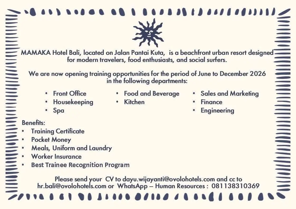 Internship MAMAKA By Ovolo  MAMAKA Hotel Bali