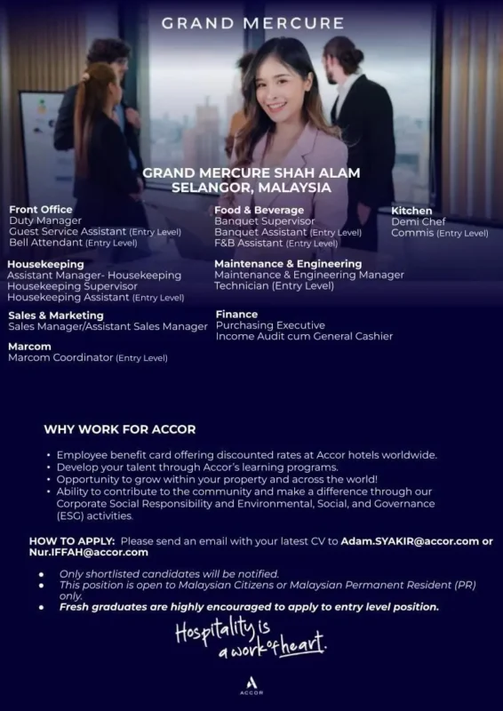 Various Position Mercure Selangor