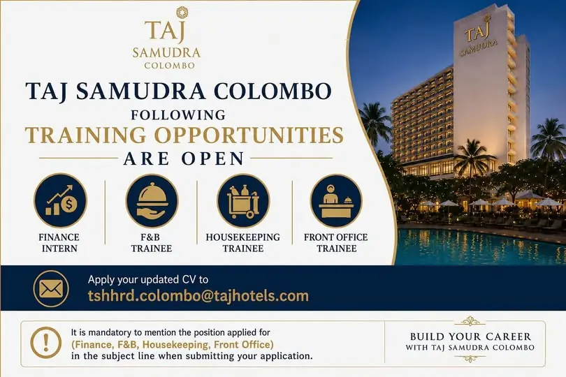Internship Taj Samudra Colombo