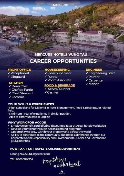 Various Position Mercure Vung Tau