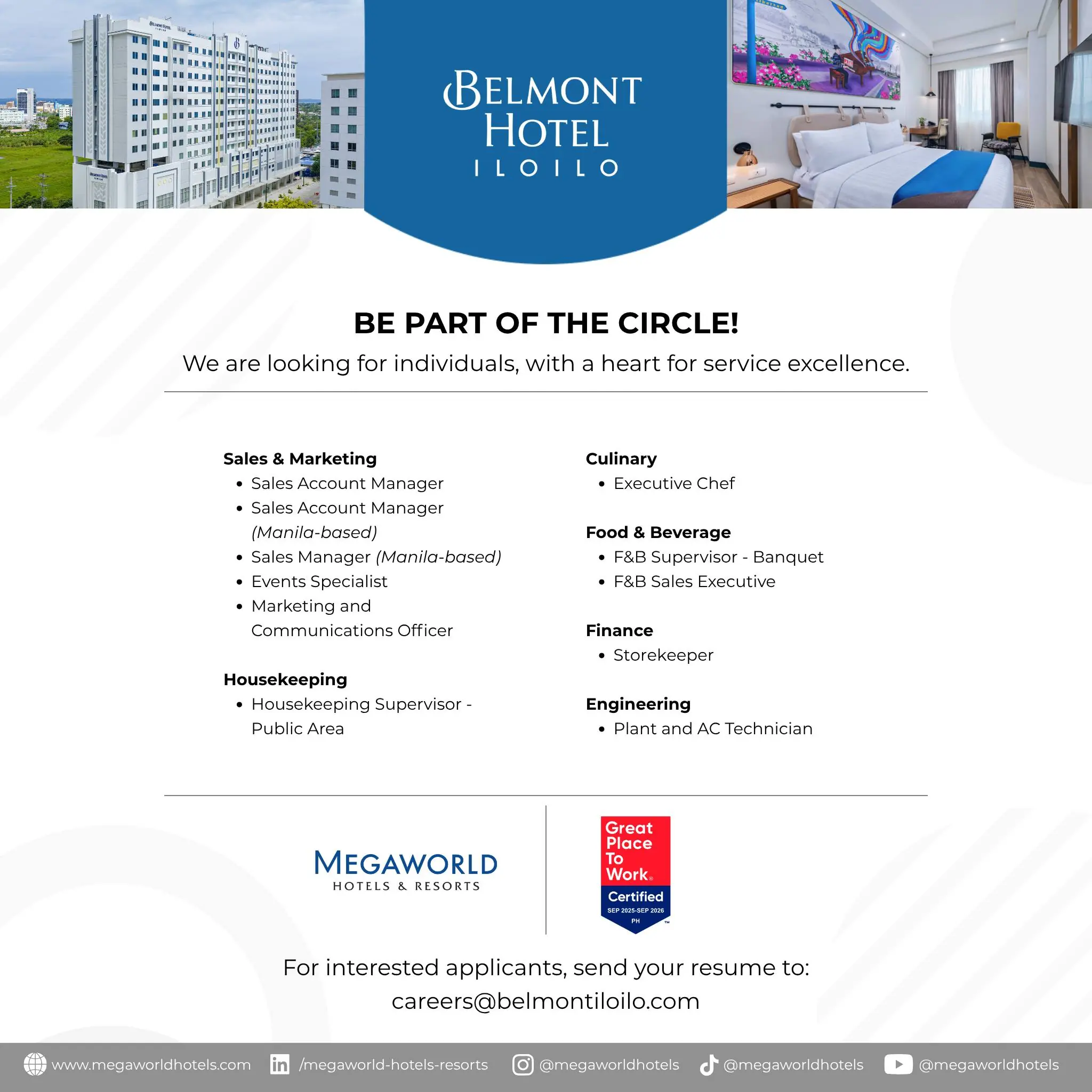 Various Position Belmont Iloilo