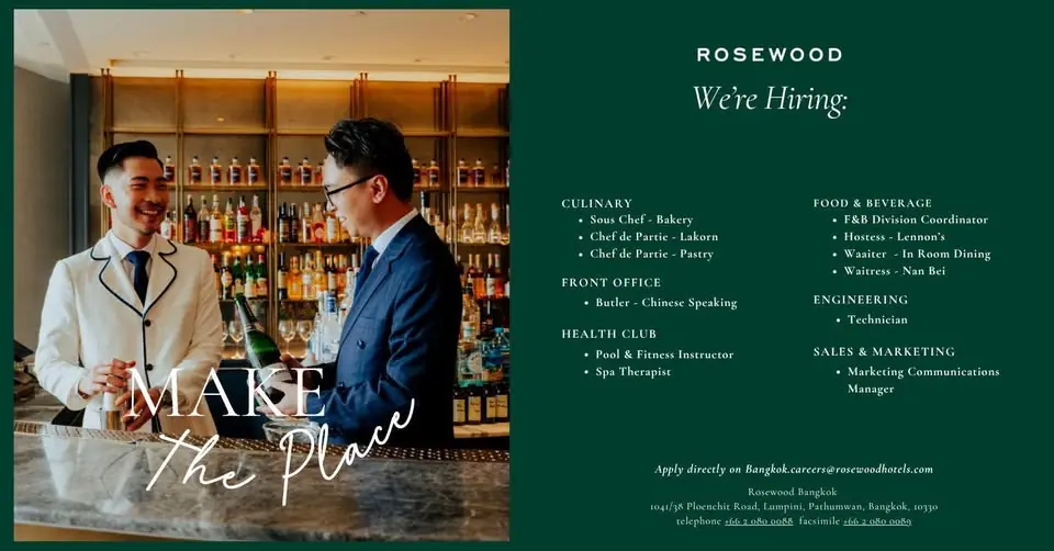 Various Position  Rosewood Bkk