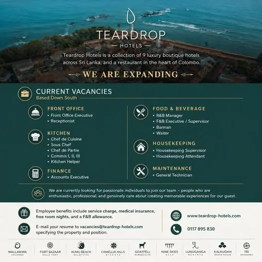 Various Position Teardrop