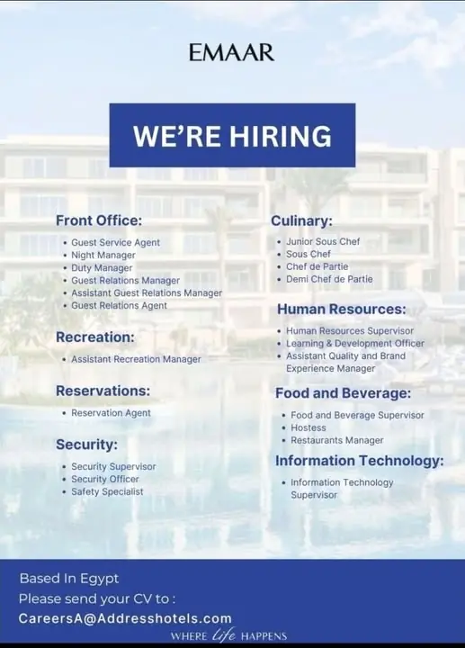 Various Position Emmar Egypt