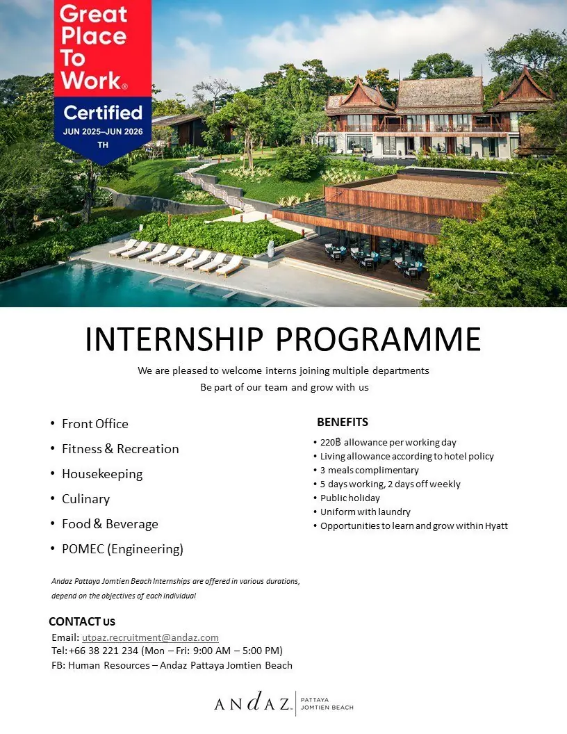 Internship Andaz Pattaya