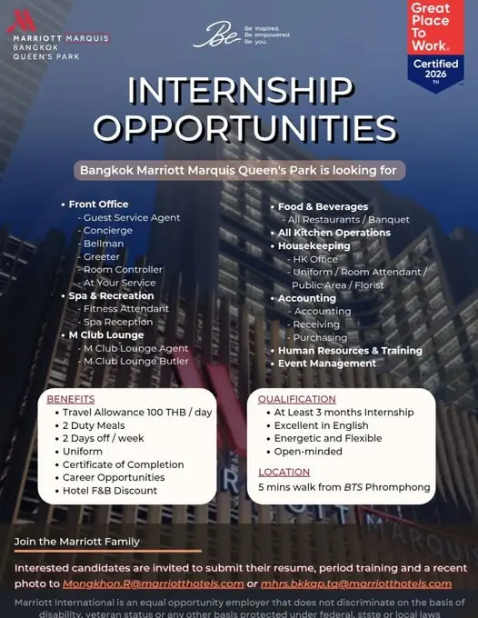 Internship Marriott Bkk