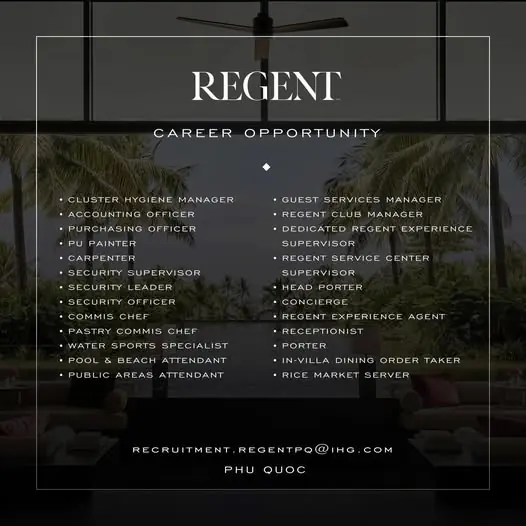 Various Position Regent Phu Quoc
