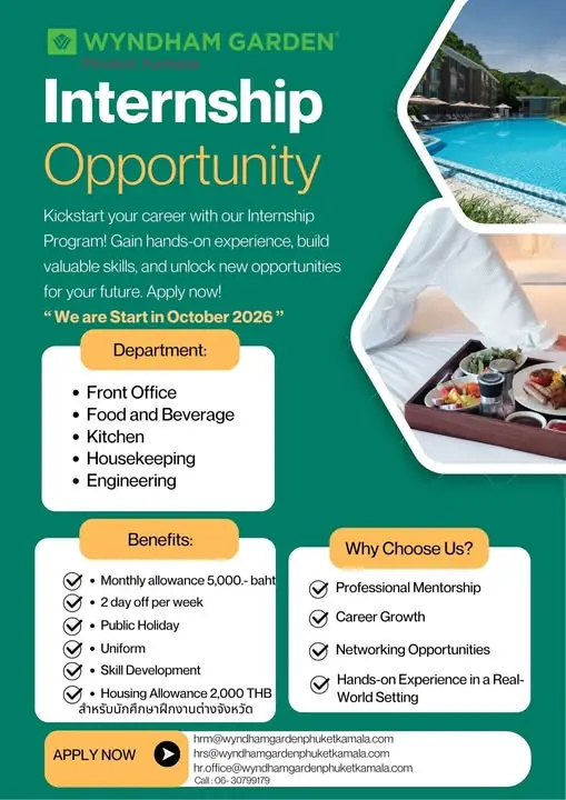 Internship Wyndham Garden Phuket