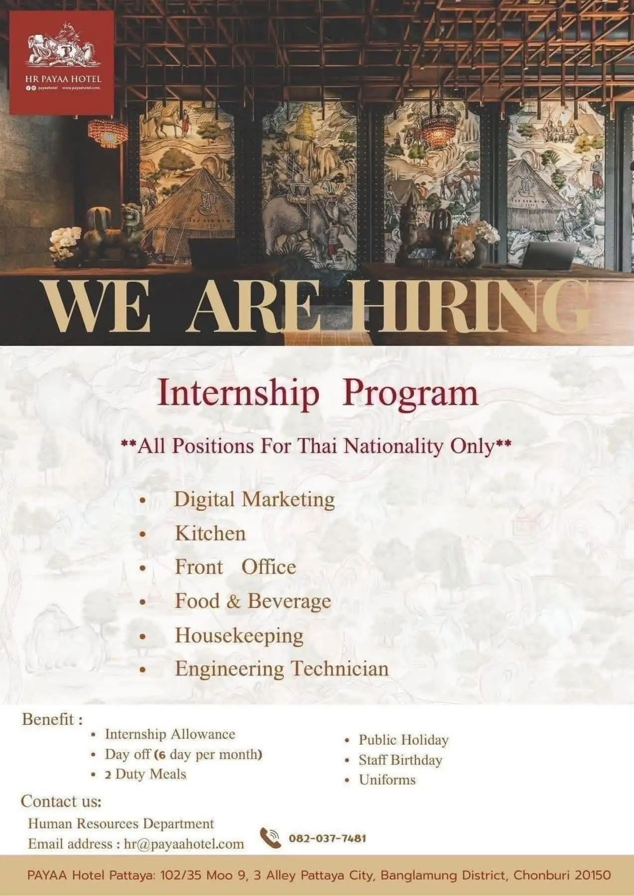 Internship Payaa Chonburi Thai