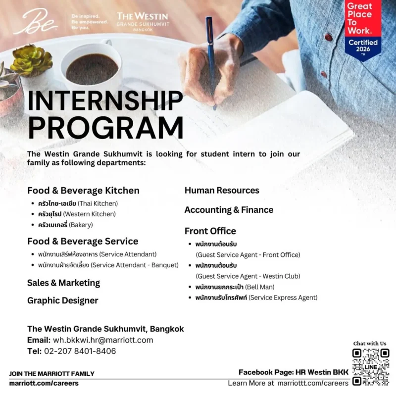 Internship Westin Bkk