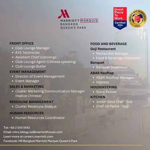 Various Position Marriott BKK