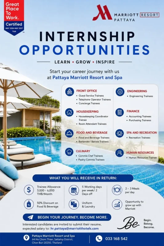 Internship Marriott Pattaya