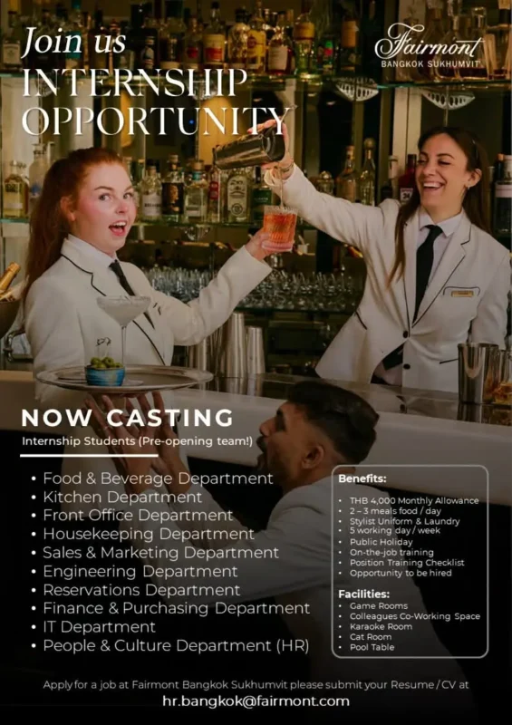 Internship Fairmont Bkk