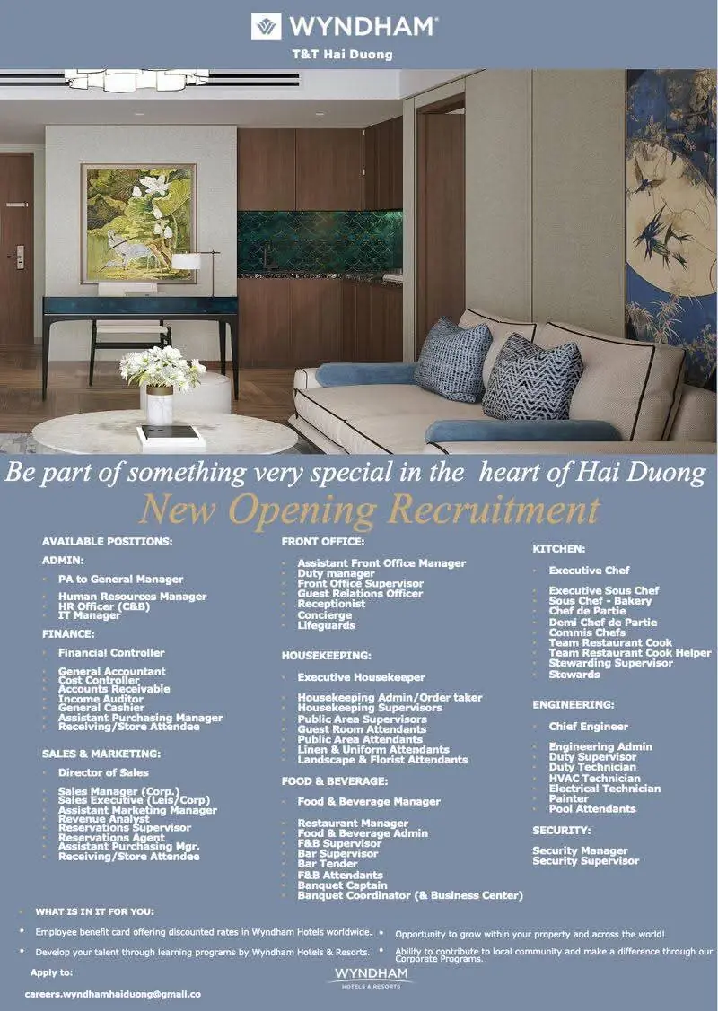 Various Position Wyndham Danang