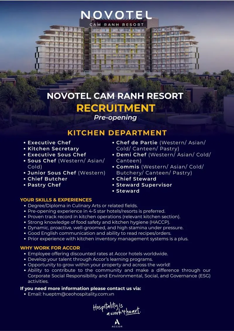 Various Position Novotel Cam Rhan