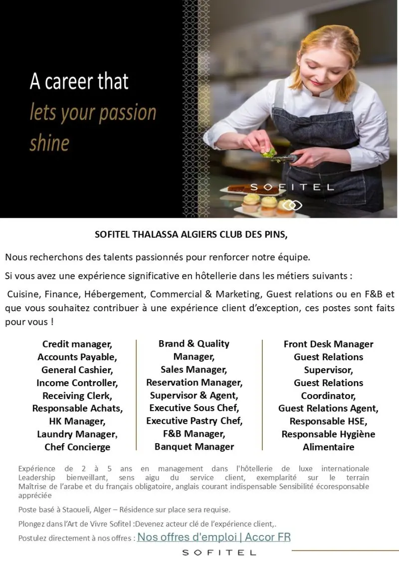Various Position Sofitel Algiers