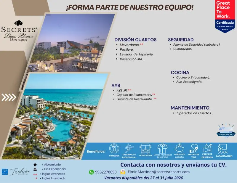 Various Position Secret Costa Mujeres