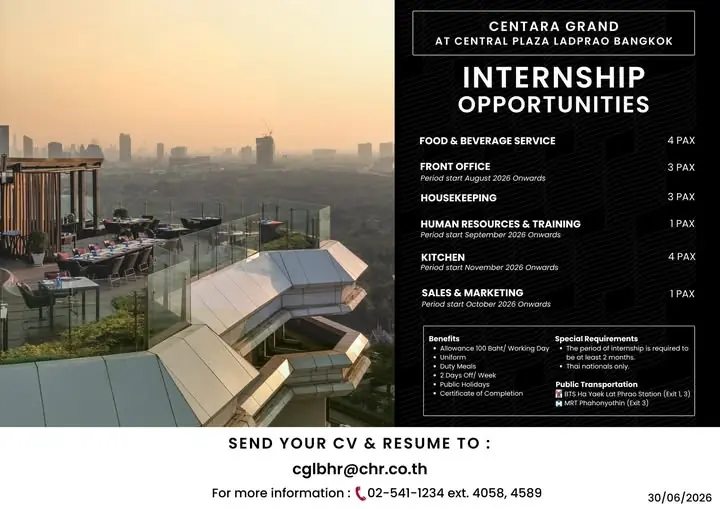 Internship Centara Bkk