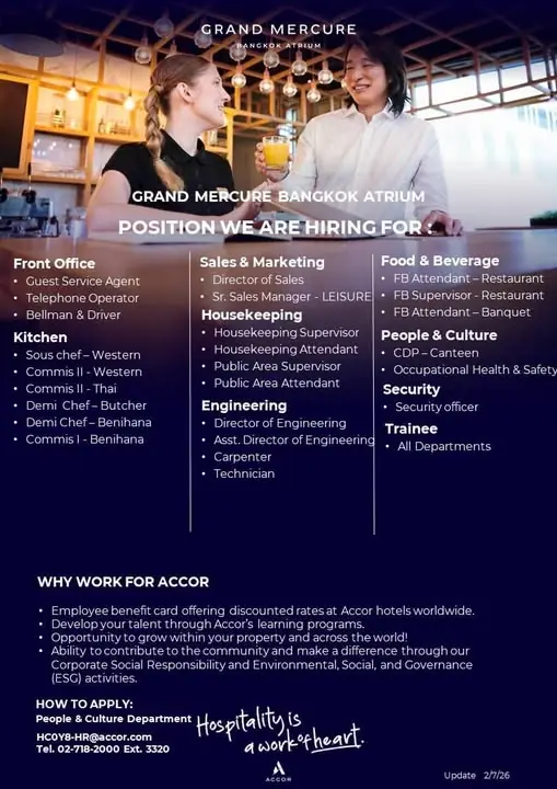 Various Position Mercure Bkk