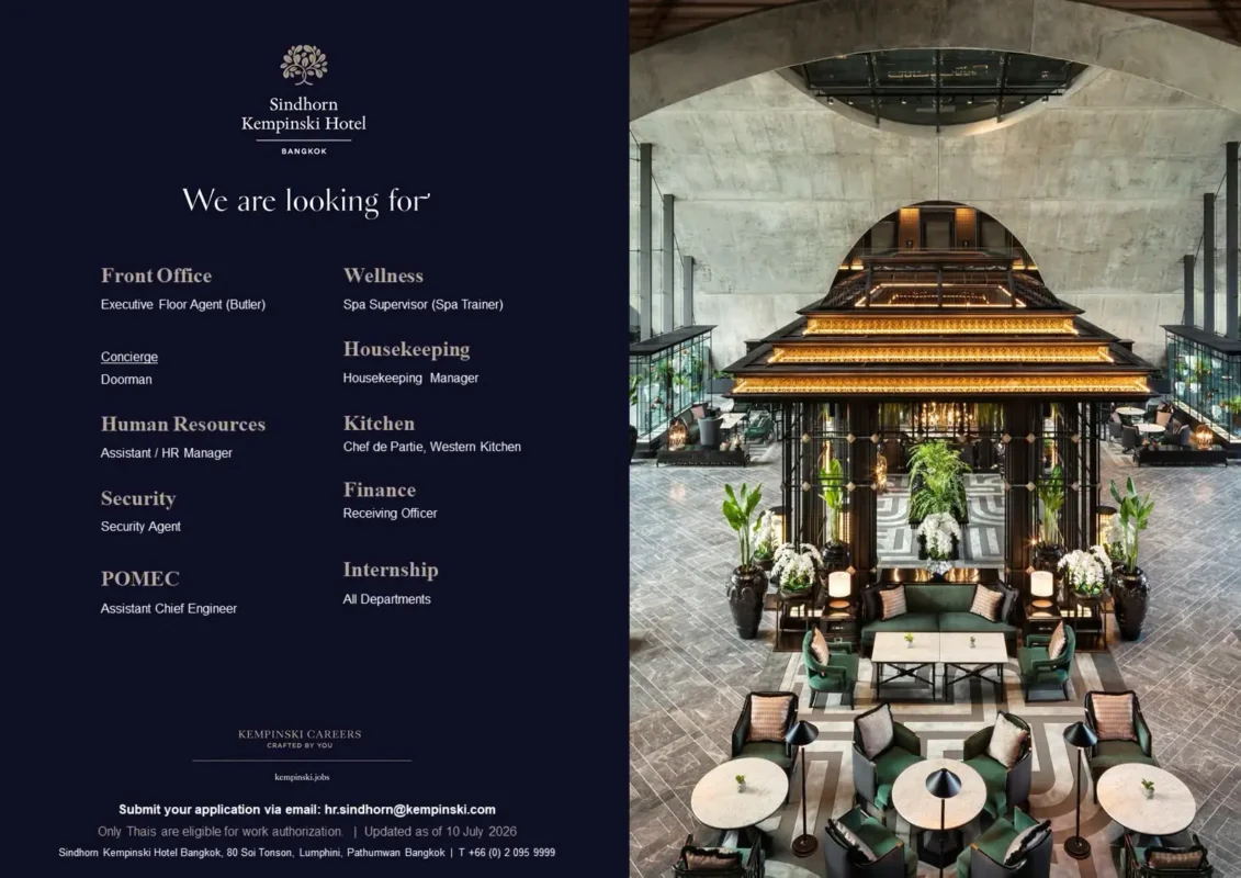 Various Position Kempinski Bkk