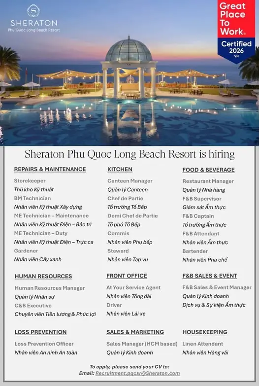Various Position Sheraton Phu Quoc
