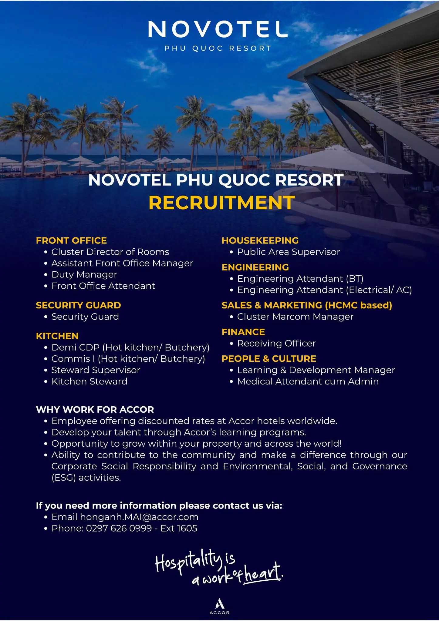Various Position Novotel Phu Quoc