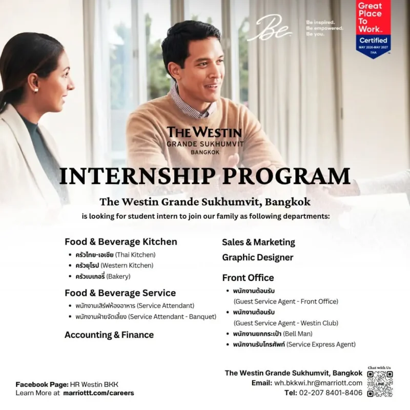 Internship Westin Bkk