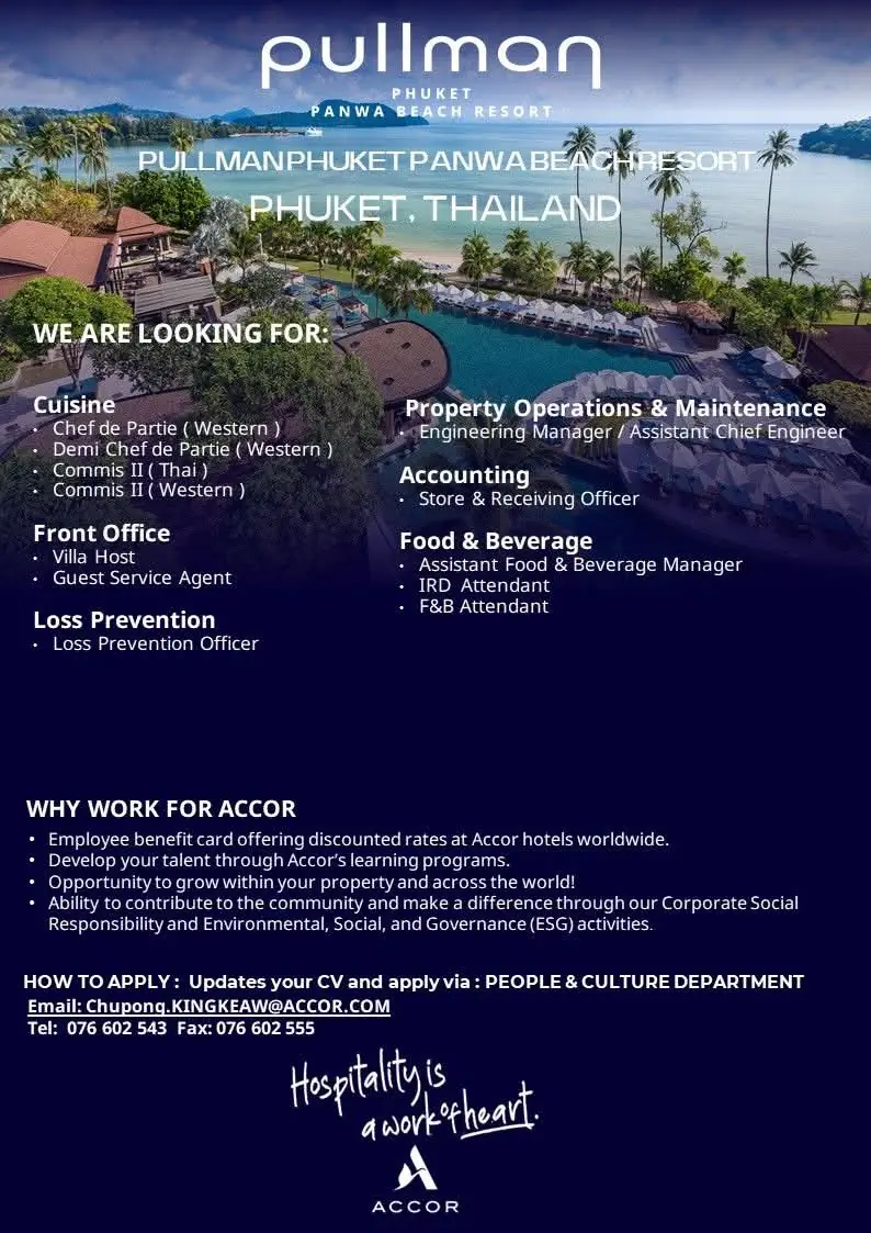 Various Position Pullman Phuket