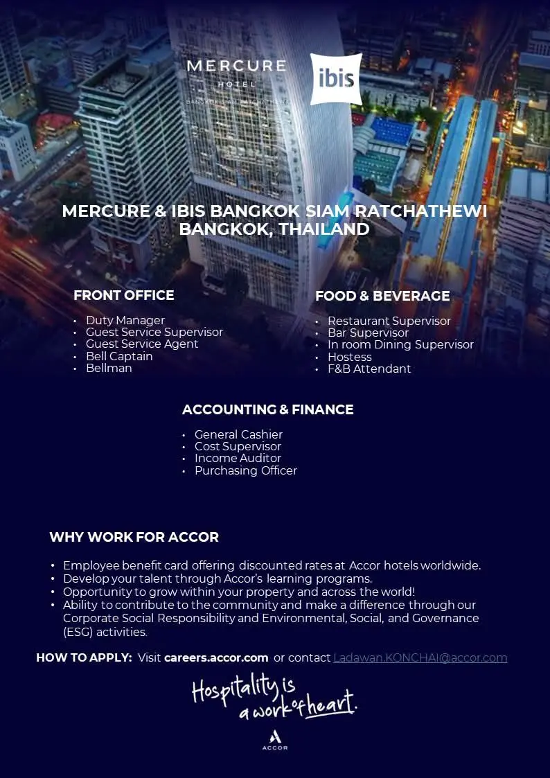Various Positon Mercure Bkk