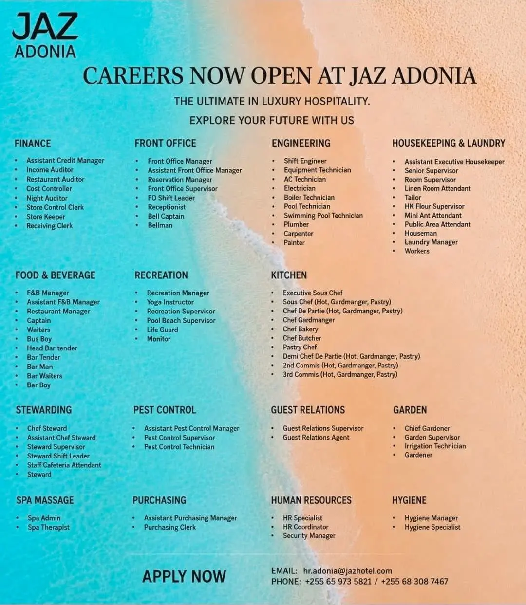 Various Position JAz Adonia