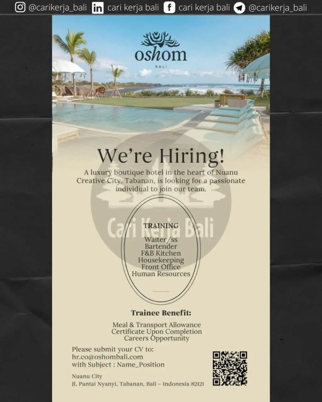 Internship Oshom Bali