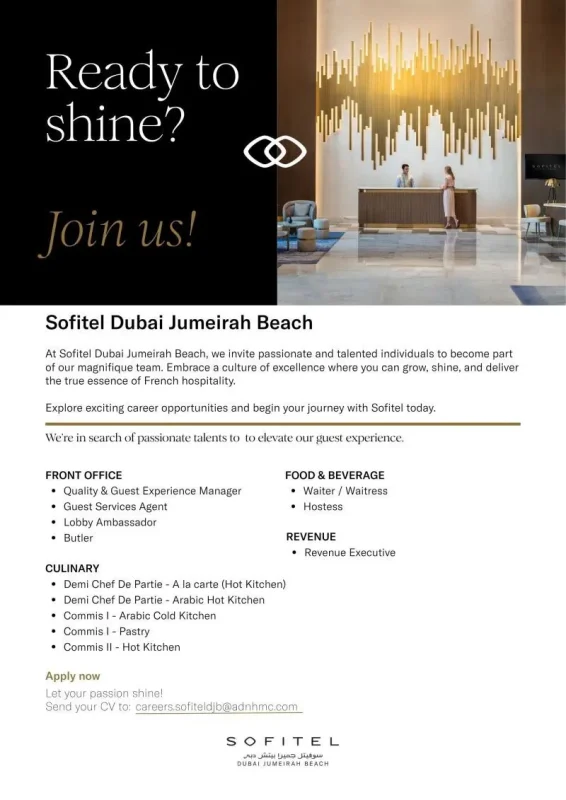 Various Position Sofitel Dubai