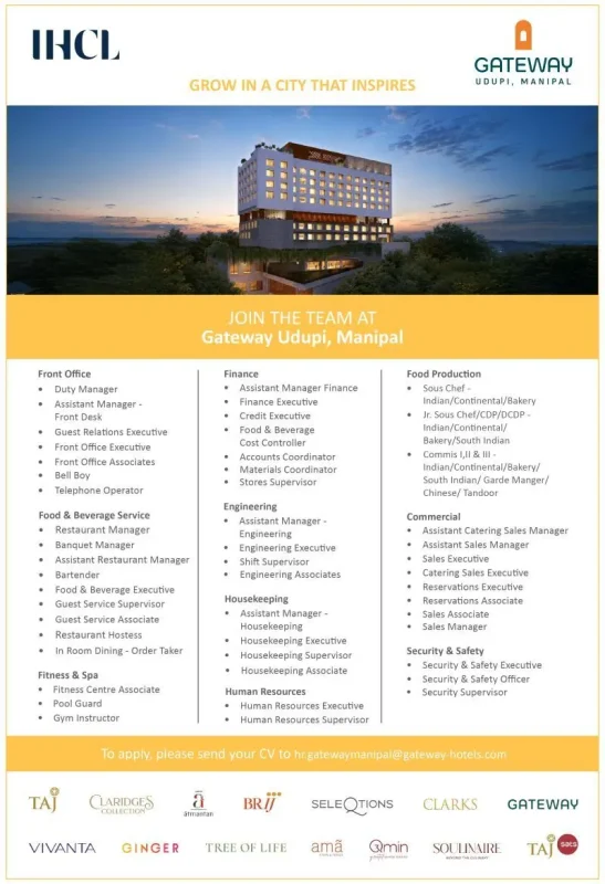 Various Position IHCL India