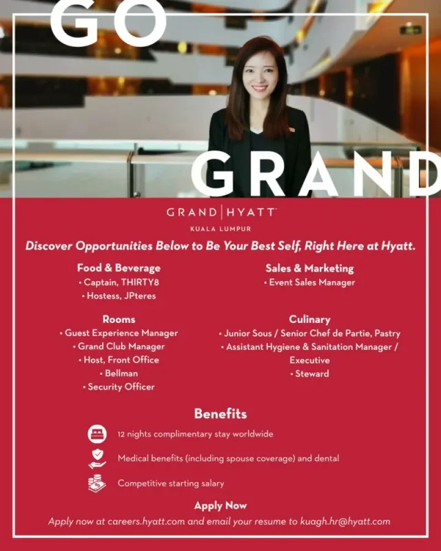 Various Position Grand Hyatt KUL
