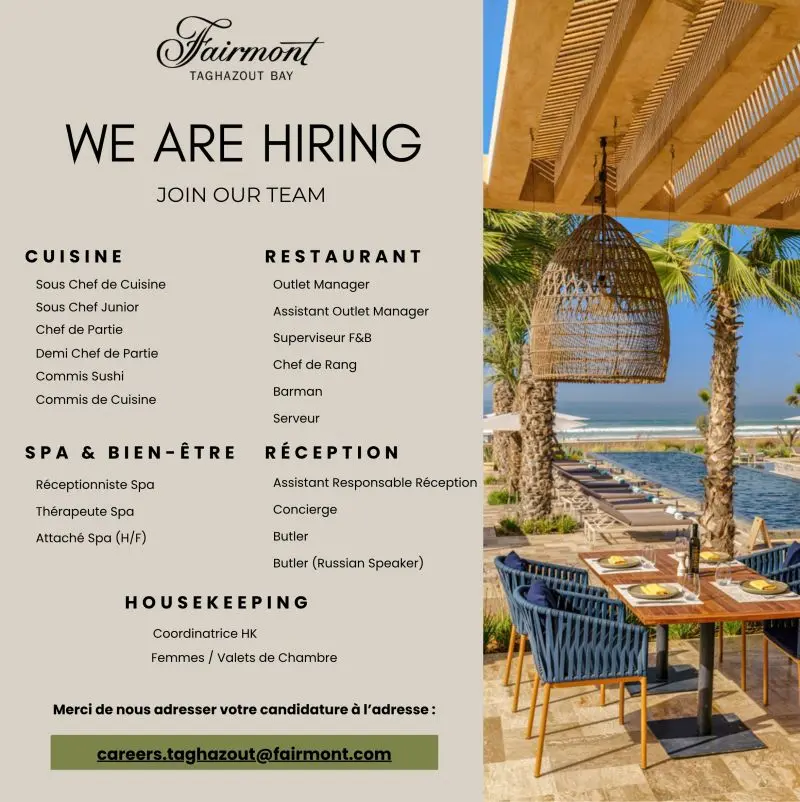 Various Position Fairmont Taghazout Bay