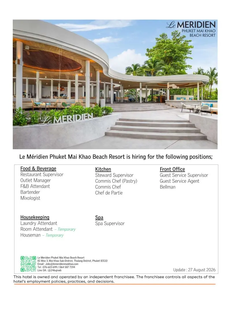 Various Position Le Meridien Phuket