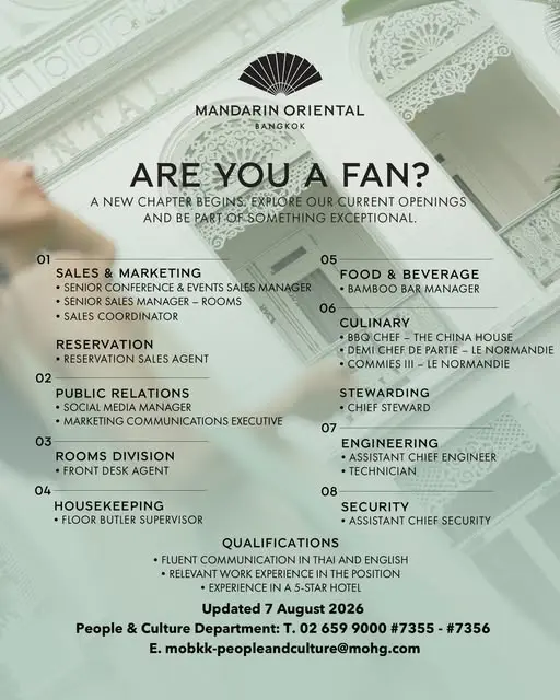 Various Position Mandarin BKK