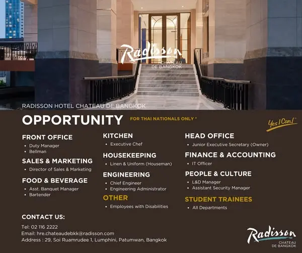 Various Position Radisson BKK