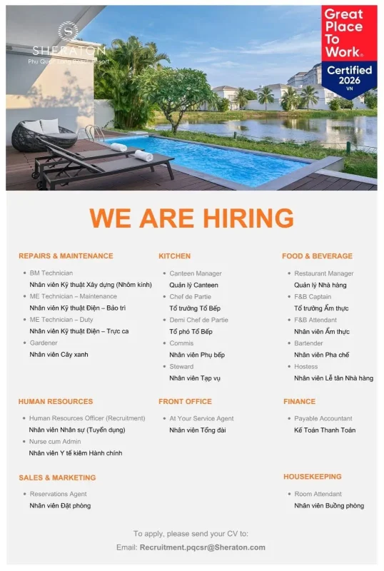 Various Position Sheraton Phu Quoc