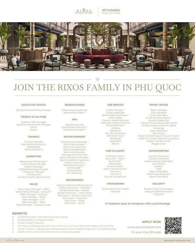 Various Position Rixos Phu Quoc