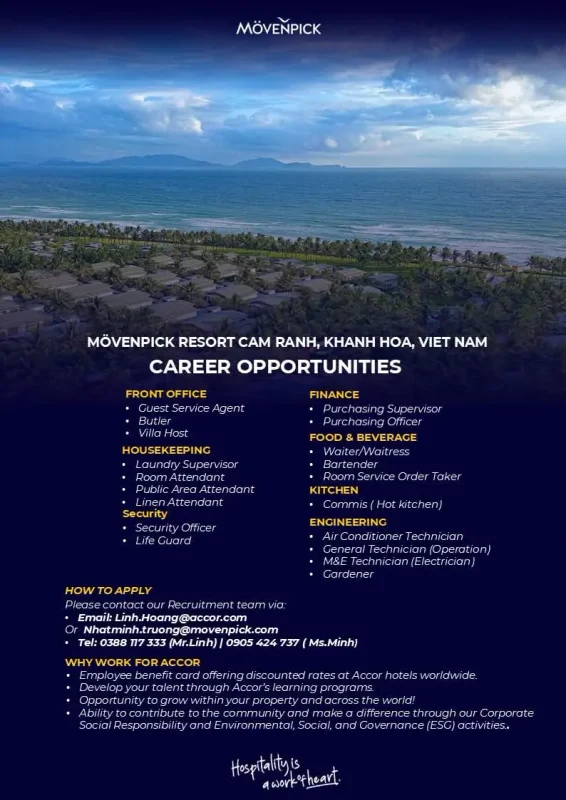 Various Position Movenpick Cam Ranh