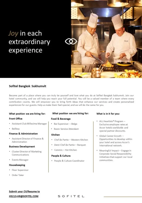Various Position Sofitel Bkk