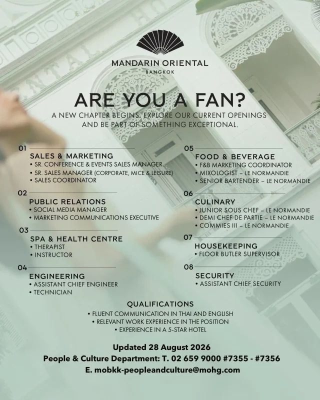 Various Position Mandarin BKK