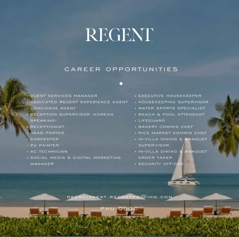Various Position Regent Phu Quoc