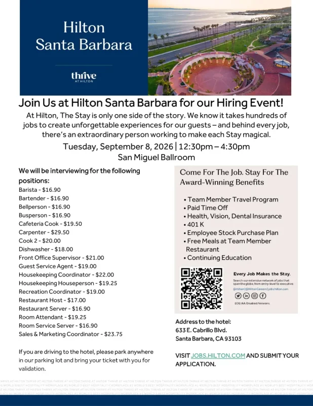 Various Position Hilton Santa Barbara
