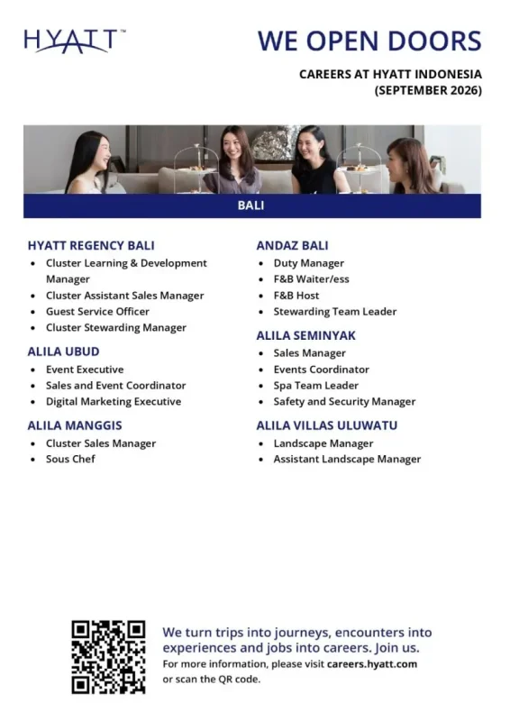 Various Position Hyatt Indonesia