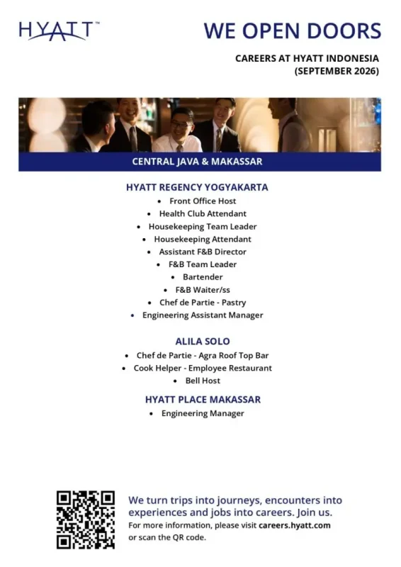 Various Position Hyatt Indonesia 1