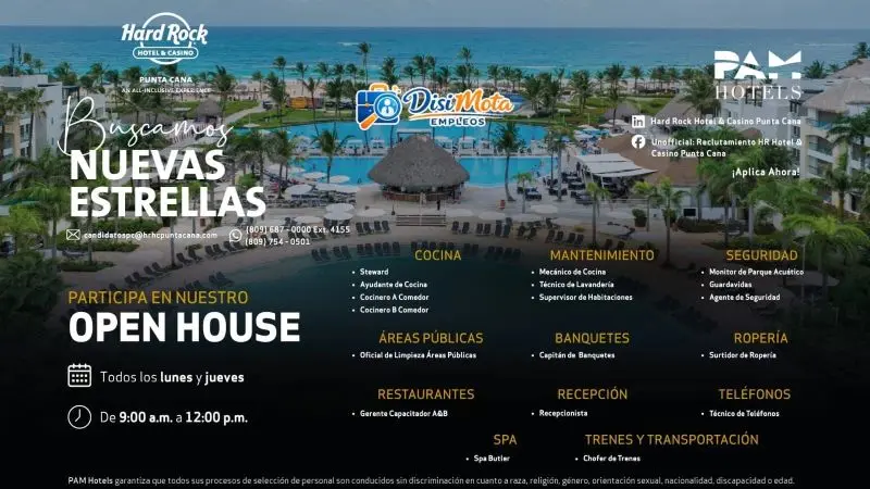 Various Position Hard Rock Punta Cana