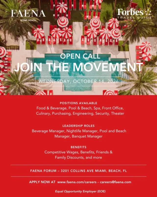Various Position Faena Miami