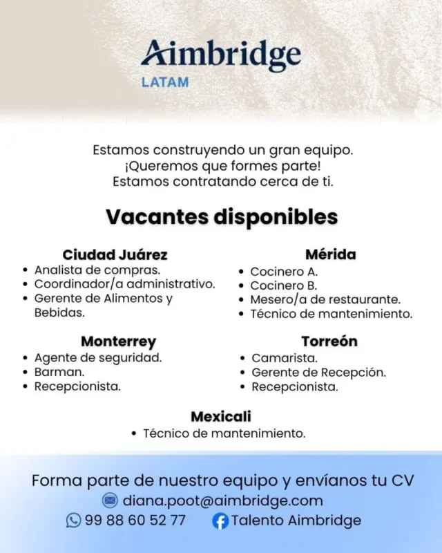 Various Position Aimbridge Latam